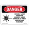 Signmission OSHA Danger, Invisible Laser Radiation Avoid Eye Exposure, 10in X 7in Decal, OS-DS-D-710-L-1377 OS-DS-D-710-L-1377 - alternate 1